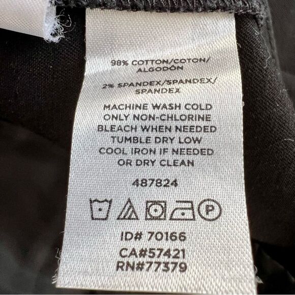 ANN TAYLOR The Cotton Crop Pant Dress Pants Black Size 6 - Picture 6 of 9